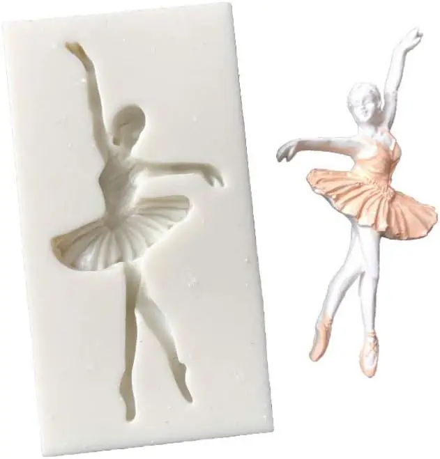 Cute Small Ballerina in Motion DIY 3D Silicone Mould