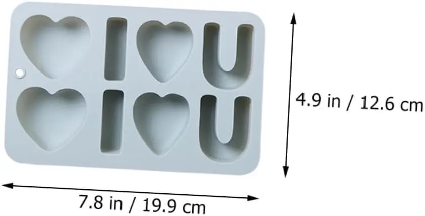 1pc I Love you with heart Silicone Mould