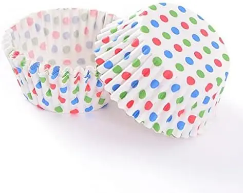 100 Pcs Cupcake polka dot Cupcake Liners Baking Muffin Paper Cups