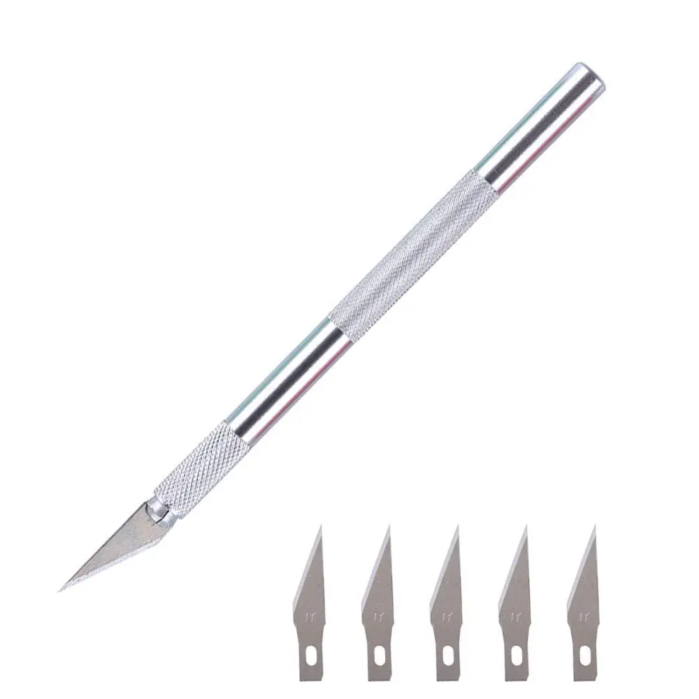 ACTO Knife Crafts Steel Cutter Tool with 5 Interchangeable Sharp Blades