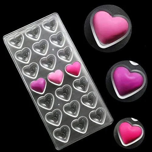 1pc Polycarbonate Heart Shaped Chocolate Mould