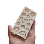 1pc Assorted Heart Shaped Button Silicone Mould