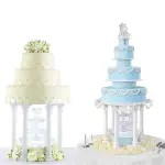 4 pcs Pillars Cake Stand Support Plastic Stand Decor