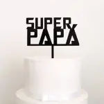 Super Papa acrylic cake topper