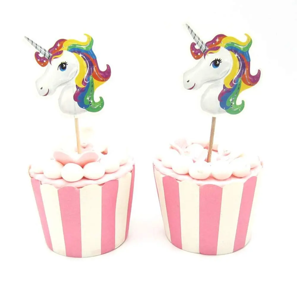 24 pcs Unicorn theme for Cake and cupcake Topper Decoration