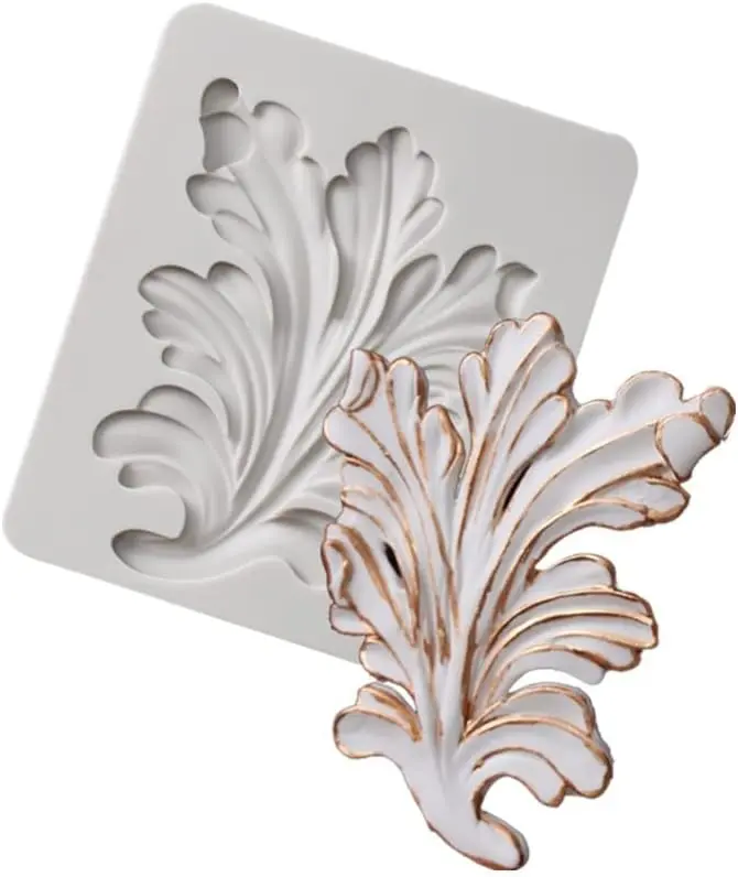 Classic leaf shaped motif silicone Mould