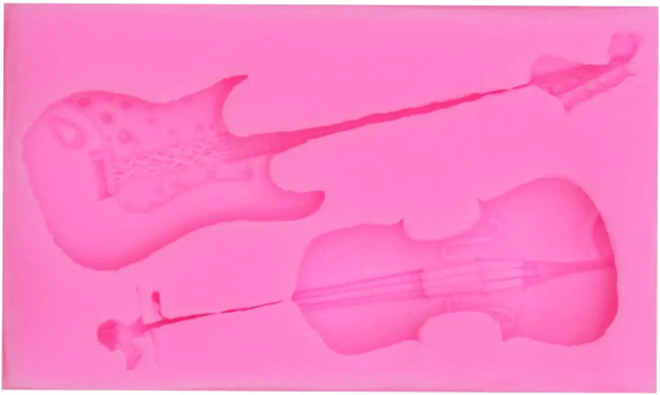 2 cavity Guitar Violin Silicone mould