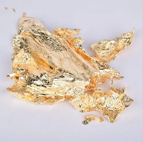 100% Vegan Edible 24K Gold Leaf Flakes-100GM-Cake decorating-Premium Product