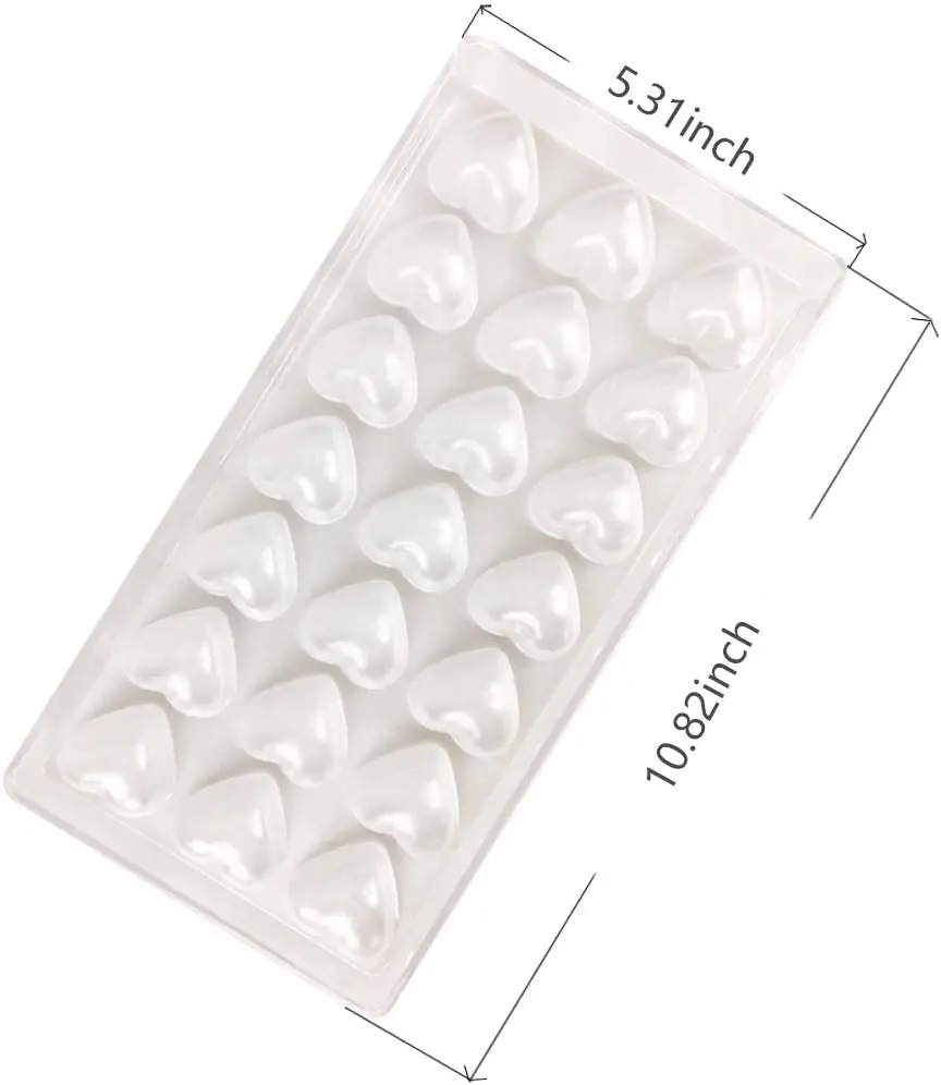 1pc Polycarbonate Heart Shaped Chocolate Mould
