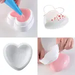 6-Inch Heart Silicone Mold for Baking Mousse Cake Mold Chocolate Dessert Mold,Easy Release Non Stick Silicone mould entremet mould