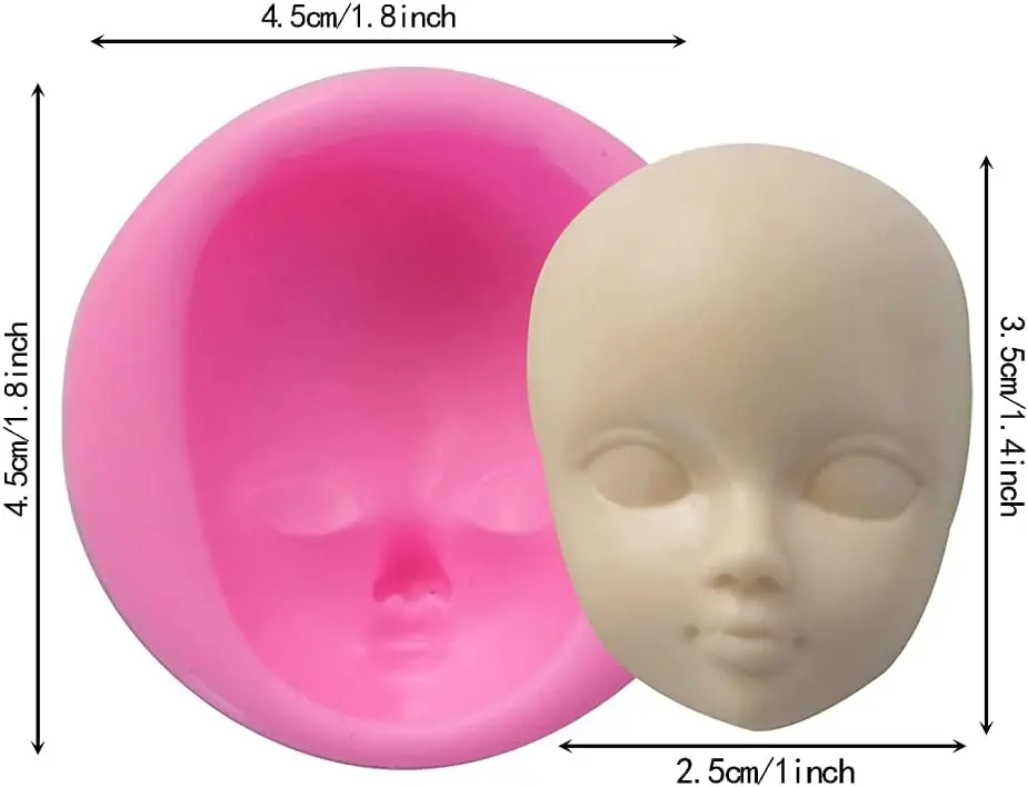 3D Baby Face Silicone Mould for Fondant & Chocolate Making