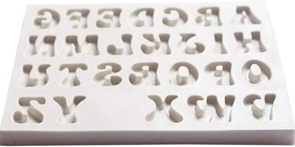 1pc capital Alphabet Silicone Mould