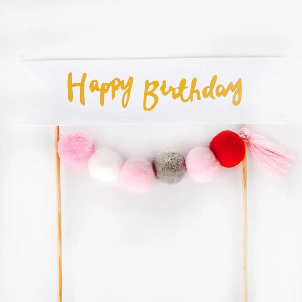 1 piece Pink Happy Birthday Cake Toppers