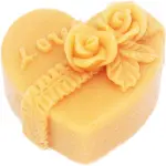 Heart shaped with love and flower deep silicone mould