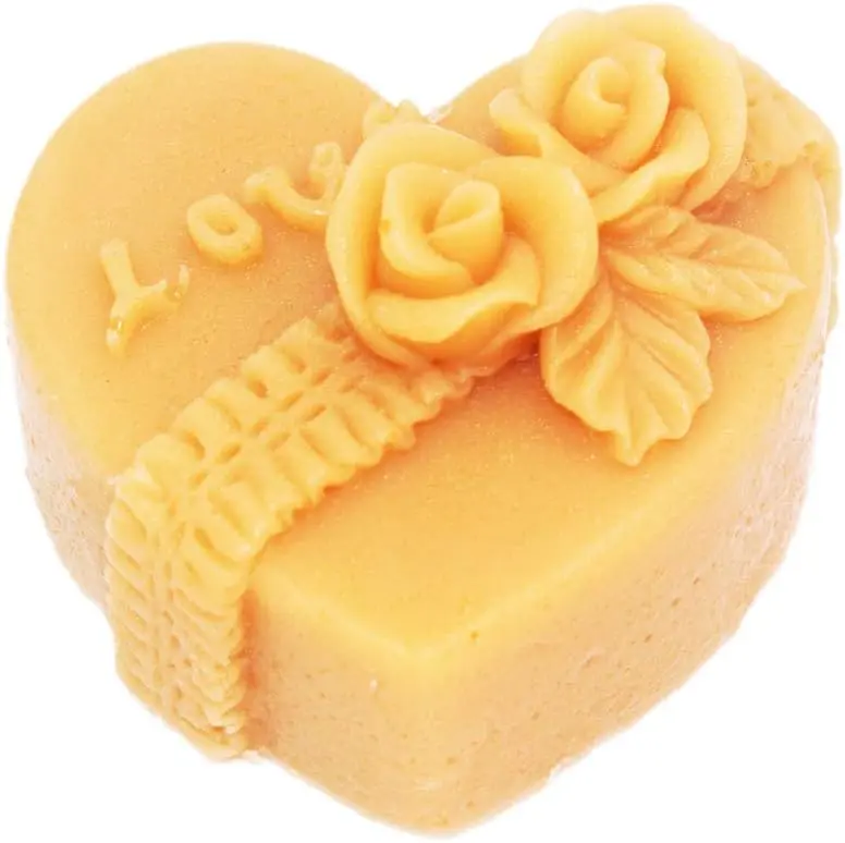 Heart shaped with love and flower deep silicone mould