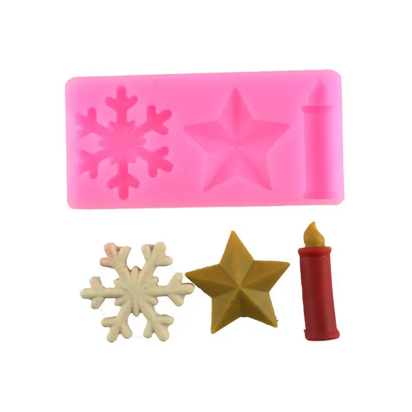 Candle star snowflake christmas silicone mould
