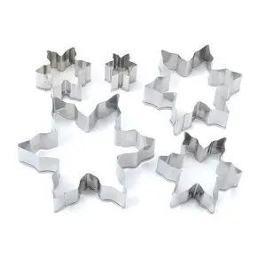 5pcs Snowflake Cutter Cookies Stainless Steel Fondant Christmas cutter set