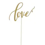 1 pcs love glitter paper topper