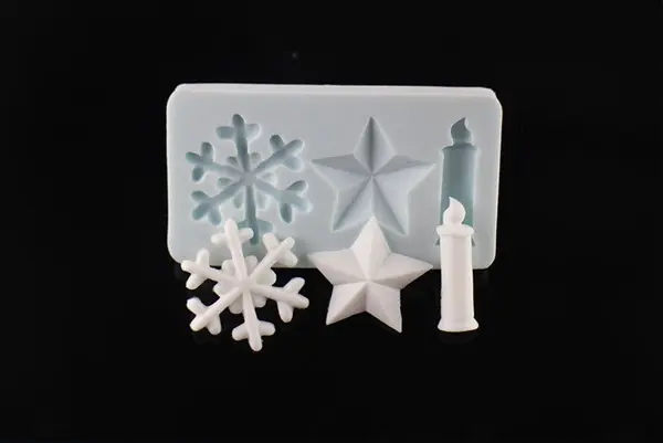 Candle star snowflake christmas silicone mould