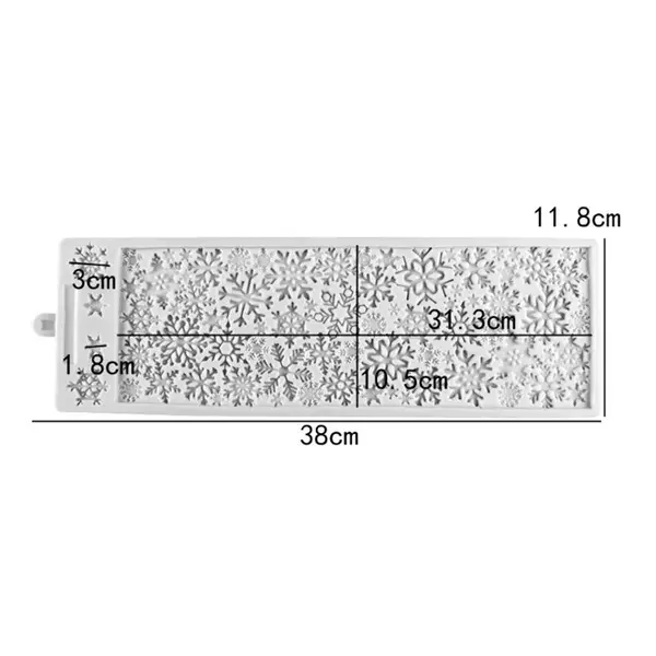 Large snowflake lace silicone mould