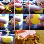 4 pcs Christmas theme cookie cutter plunger set