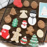 4 pcs Christmas theme cookie cutter plunger set