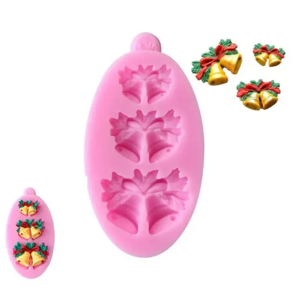 Jingle bell christmas silicone mould