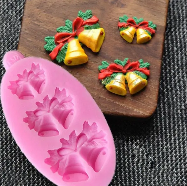 Jingle bell christmas silicone mould