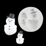 2 cavity Snowman Christmas silicone mould
