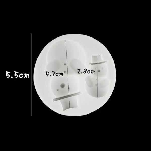 2 cavity Snowman Christmas silicone mould
