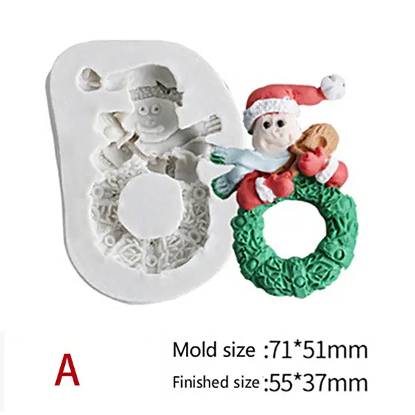 Christmas santa theme silicone mould