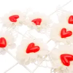 1 pcs Red heart with wings cake topper