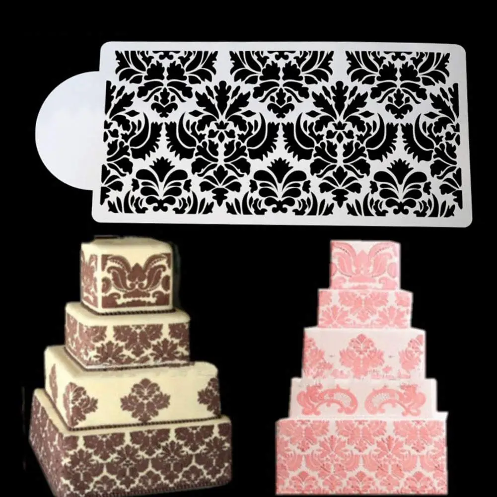 Flower Lace Cake Stencil Fondant Cake Border Decoration Stencils