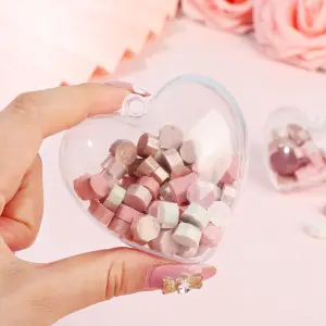 Clear heart plastic small gift box size 10cm