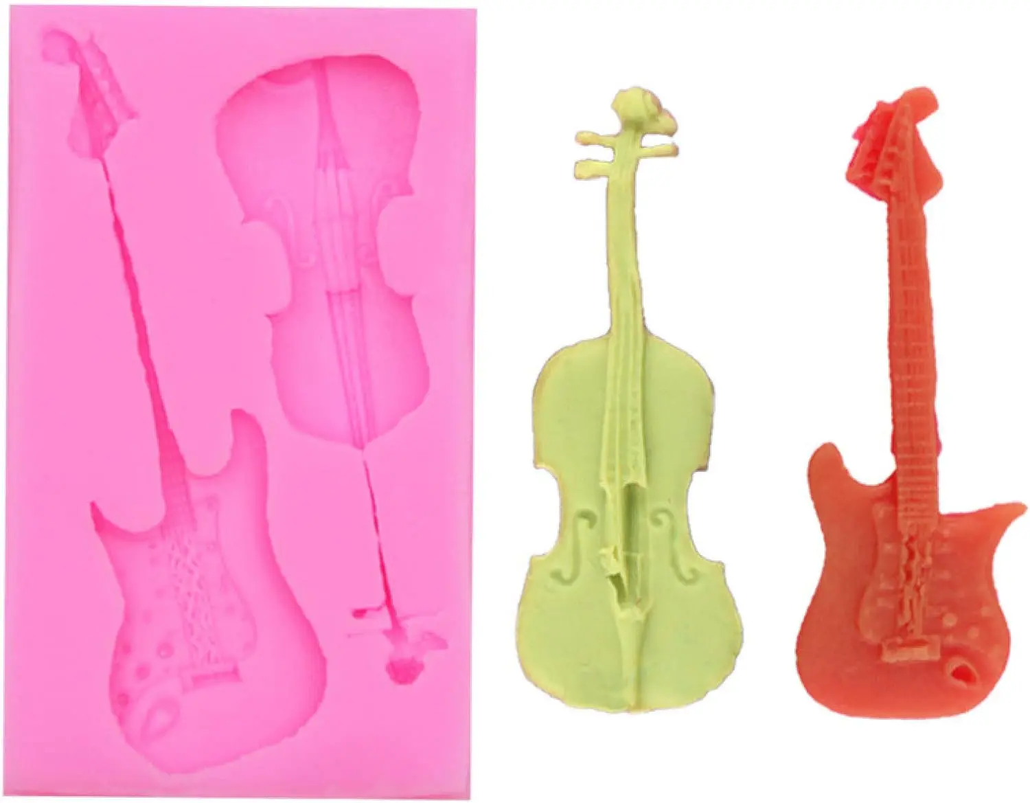 2 cavity Guitar Violin Silicone mould