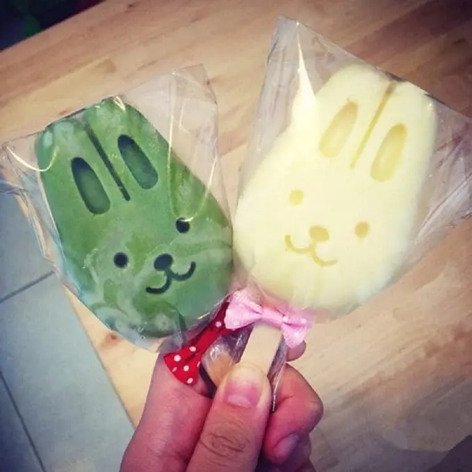 3 Cavities Cute Bunny Silicone Popsicle Mould