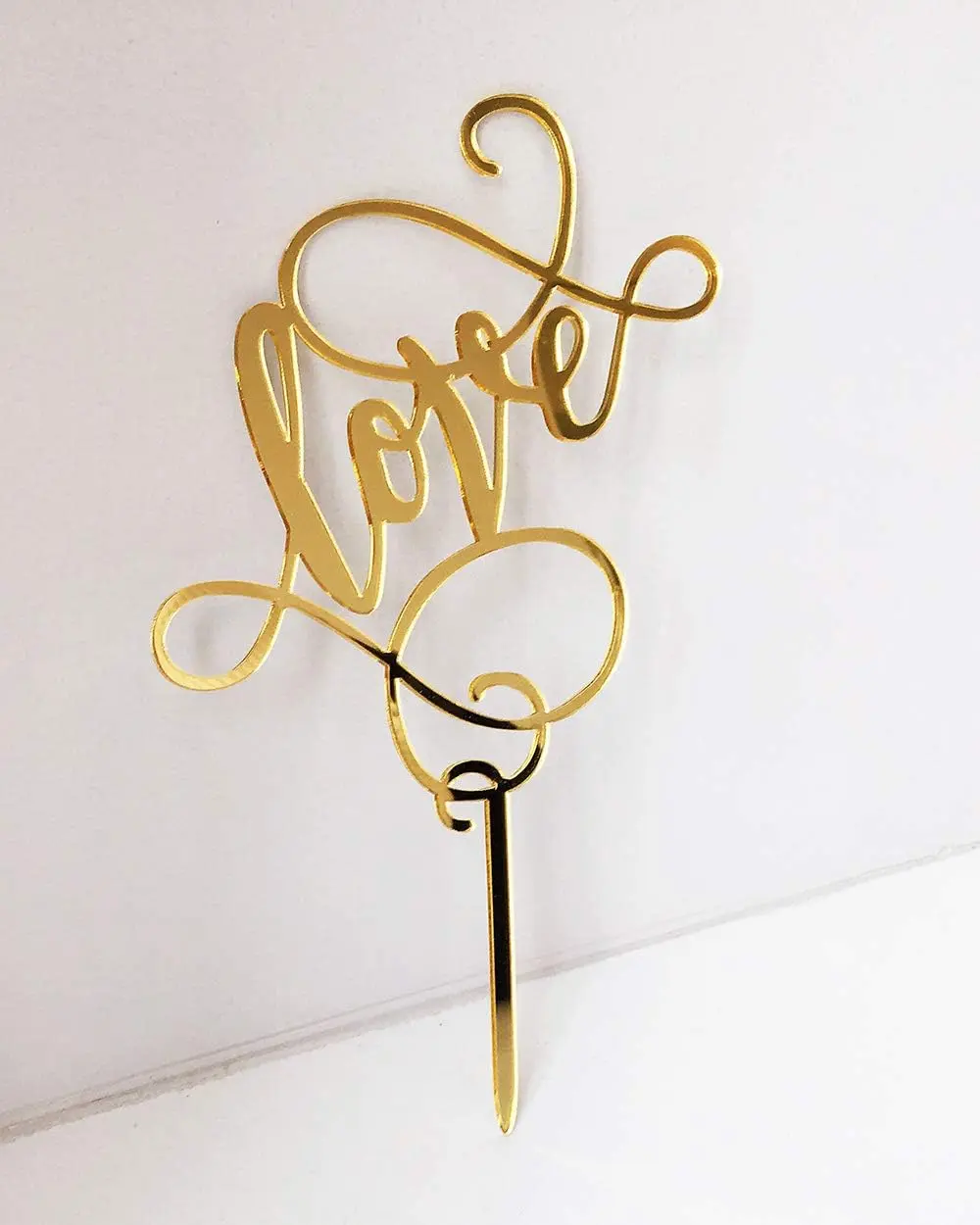 1 pcs Golden love acrylic topper