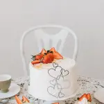 1 PCS Love Heart Cake Topper Valentine's Day Acrylic Heart Cake topper
