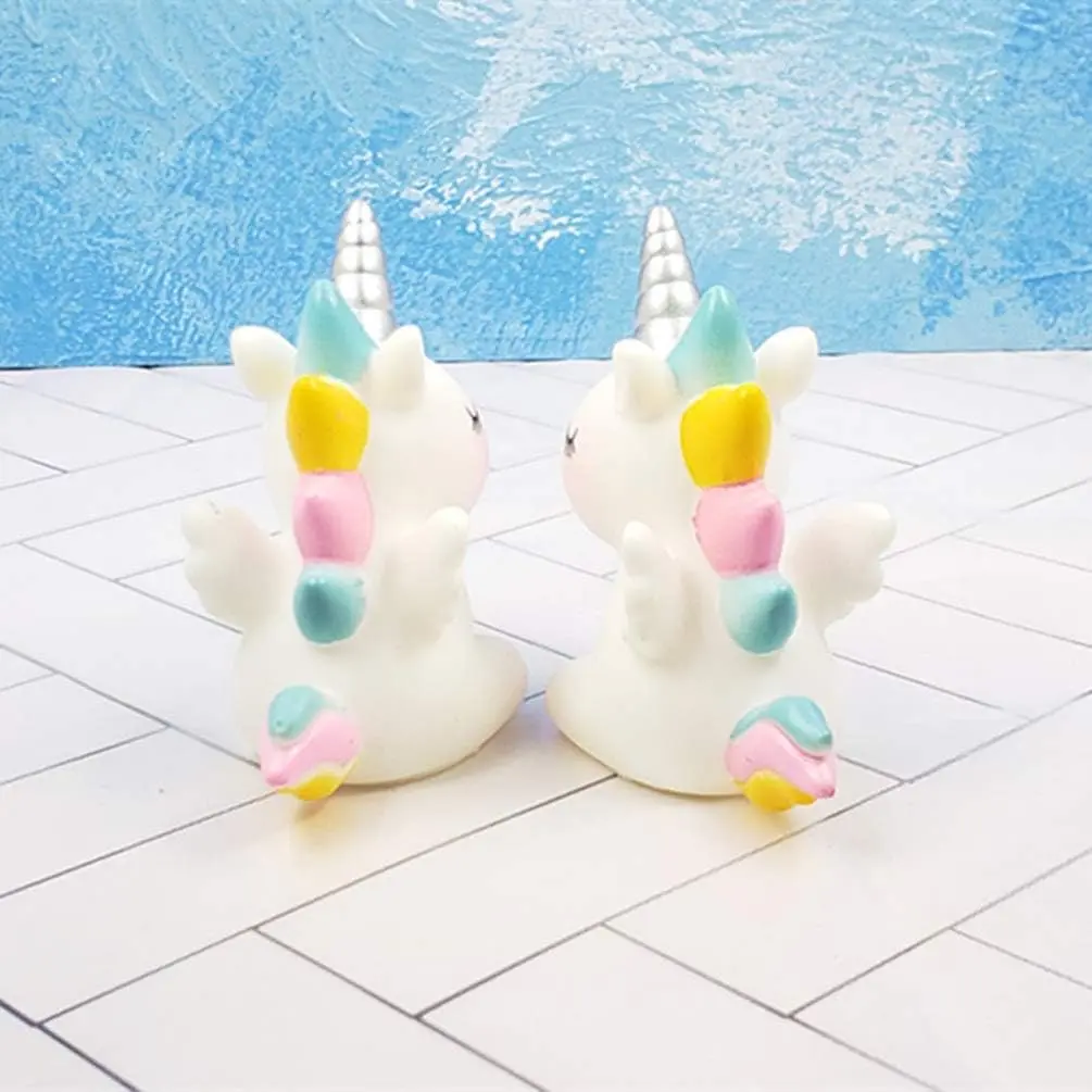 1 pcs Unicorn Cake Toppers Miniature Unicorn Figurines Mini Unicorn Toys cake toys
