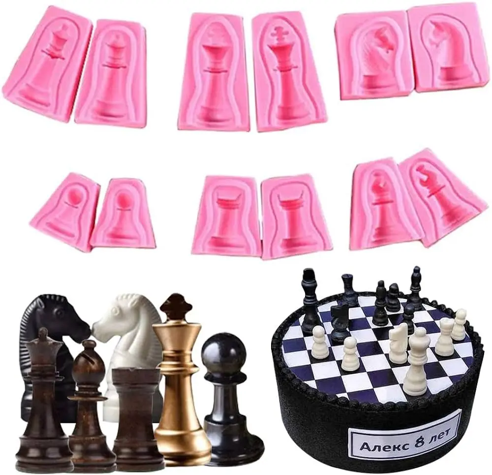 3D Chess game silicone mould set