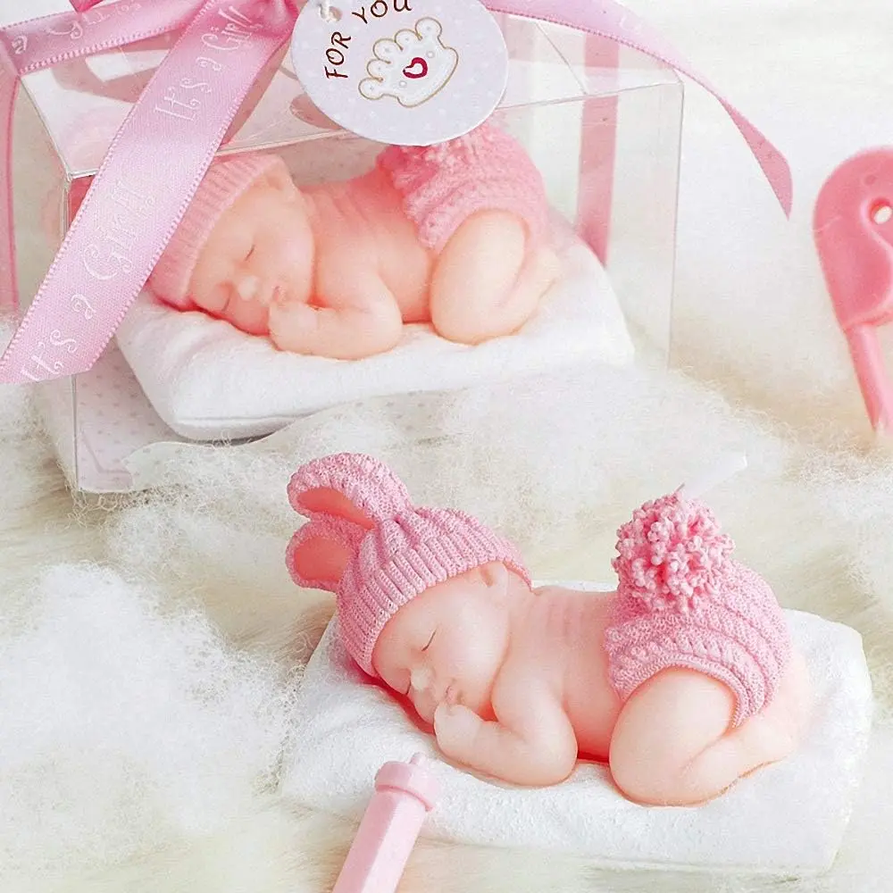 3D Sleeping Baby with a Pillow Silicone Mould