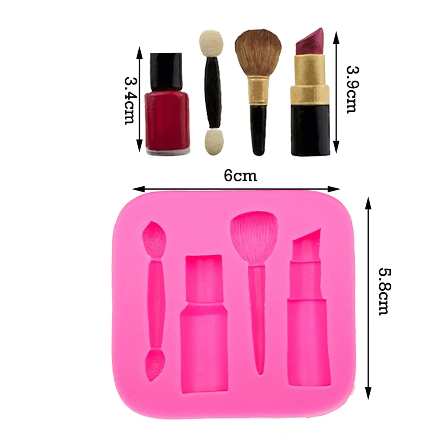Makeup brush theme Silicone Mould