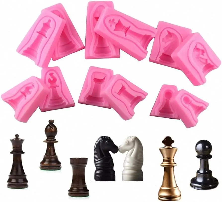 3D Chess game silicone mould set