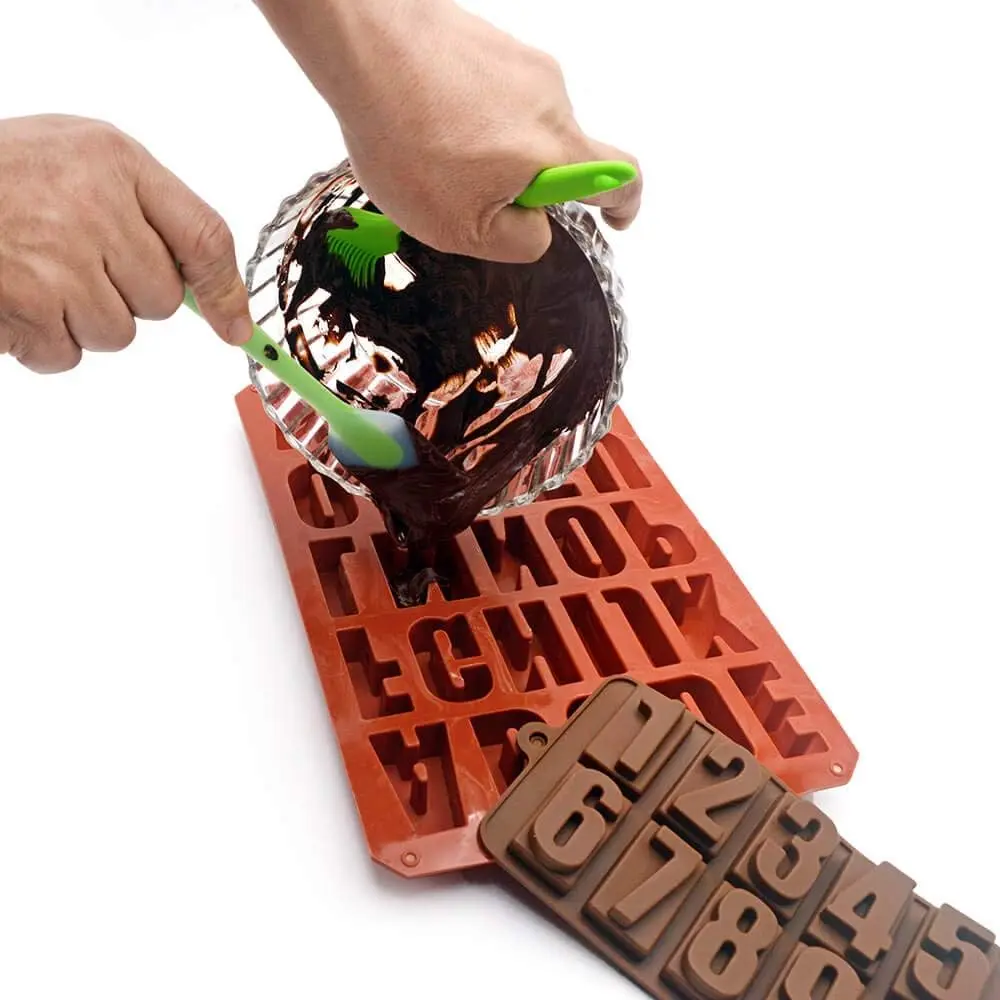26 Cavities large Alphabet Numbers Silicone Baking Mould, Capital Letter Moulds Chocolate mould Ice Cube DIY Moulds