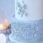 Christmas Snowflake Silicone Fondant Mold for Sugar Resin Cake Border Embossed Textured Mat Cake Embossing Pad Baking Moulds