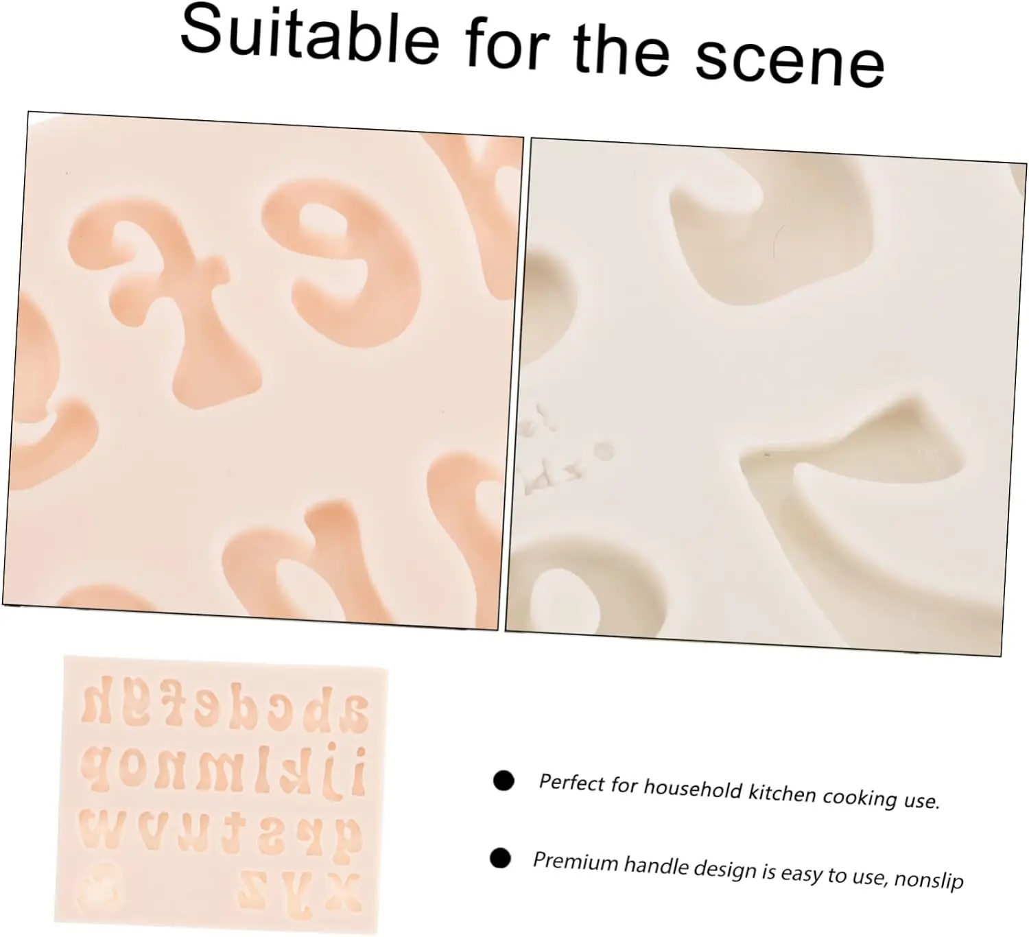 1pc capital Alphabet Silicone Mould