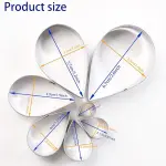 7 Pcs Austin Rose Petal Cutter Set for Fondant & Gumpaste Flower Making