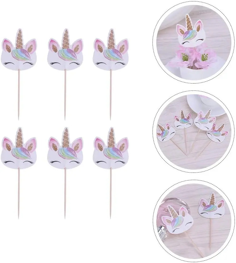 24 pcs Unicorn theme for Cake and cupcake Topper