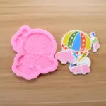Large Hot Air Balloon with clouds Silicone mould style 3