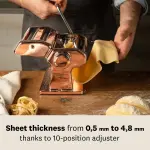 Stainless Steel Manual Machine Roller Maker with 9 Thickness Settings for Dough Cutter,fondant,Clay,Spaghetti,Fettuccine Lasagne etc
